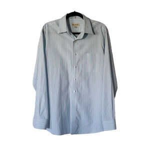 TOMMY BAHAMA Long Sleeve Button Down Cotton Blue Dress Shirt Men's Size 16/34-35